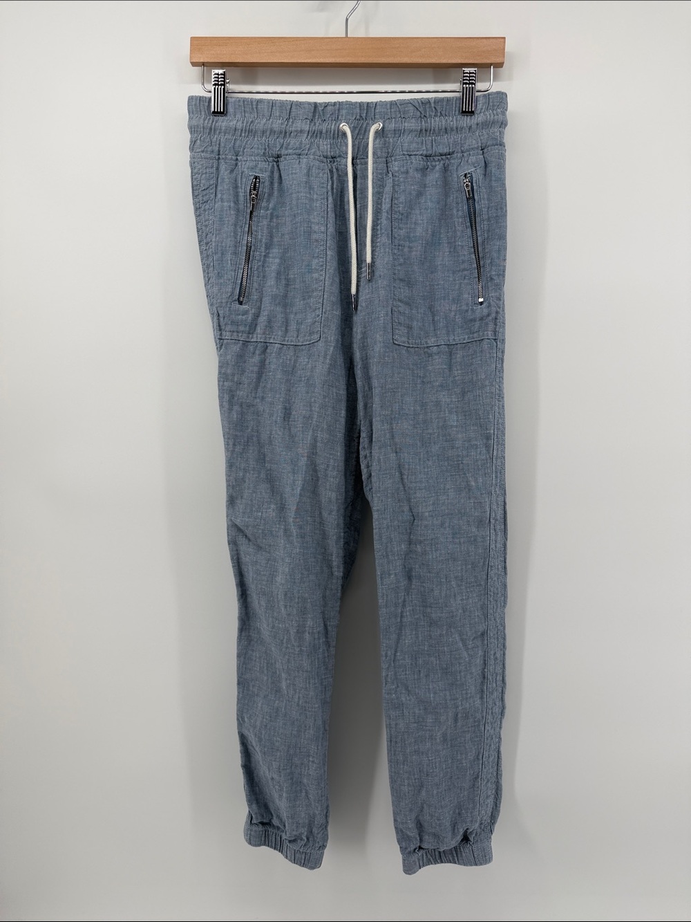 Athleta Linen Jogger in Blue 2 A17